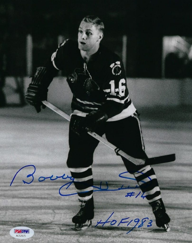 Bobby Hull Autographed Chicago Blackhawks 11 14 Photo House Of Hockey