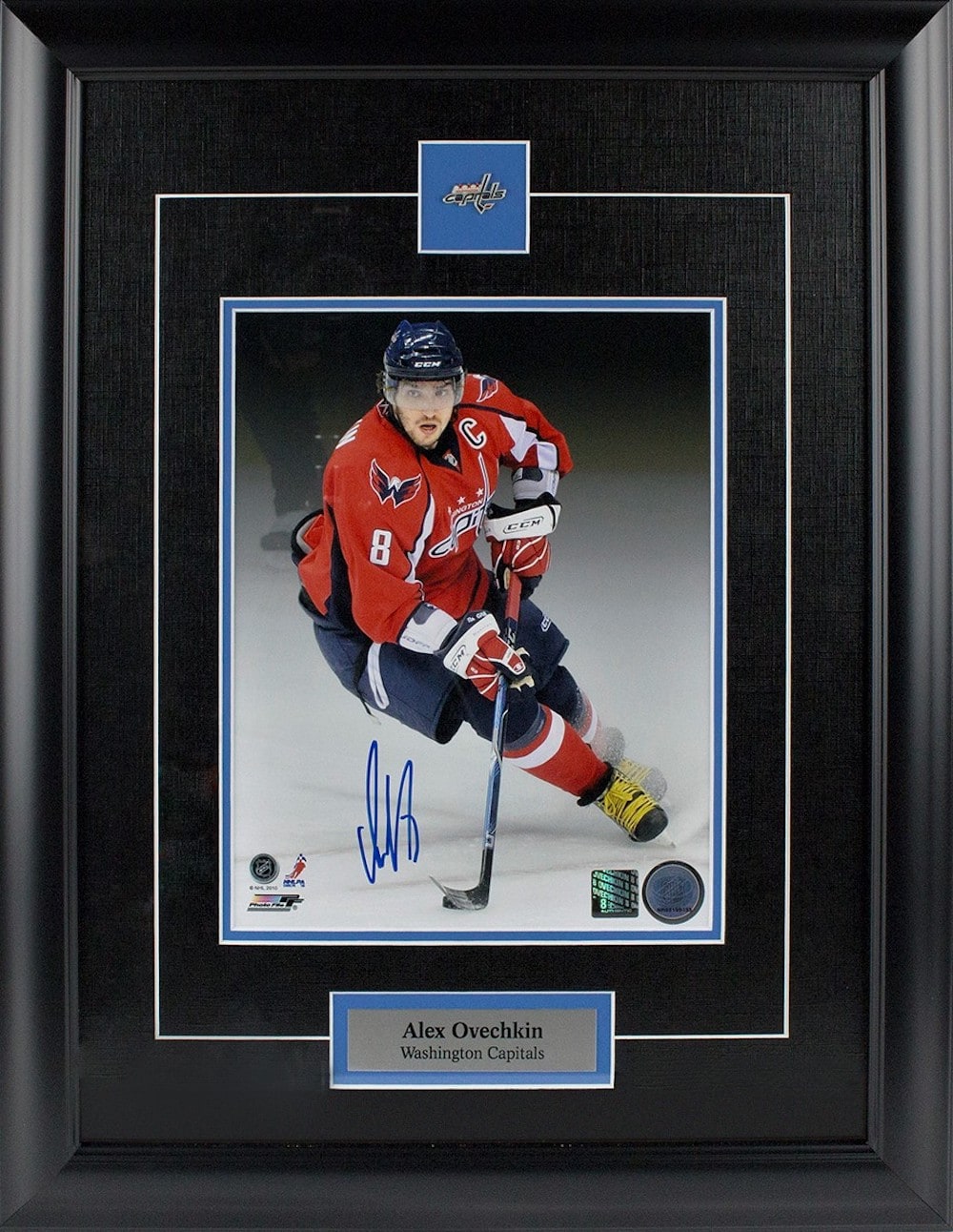 Alexander Ovechkin Washington Capitals Autographed Framed 8 x 10 Reverse Retro Jersey Celebration Photograph